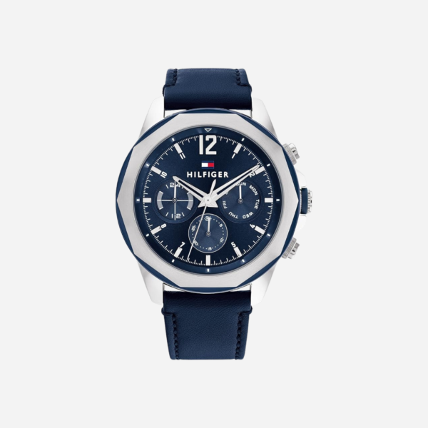 Tommy Hilfiger Lars Navy Leather Dial Men's Watch