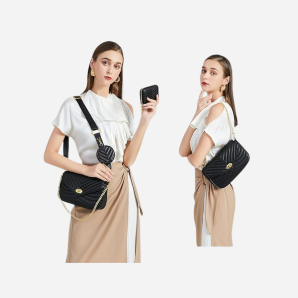 JEEHAN Quilted Crossbody Bag Set