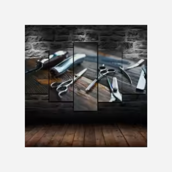 Haircut Tools Wall Art Set