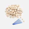 120 pcs Unfinished Half Wooden Balls - Craft Supplies