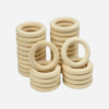 30 Pcs Natural Wooden Rings for Crafts