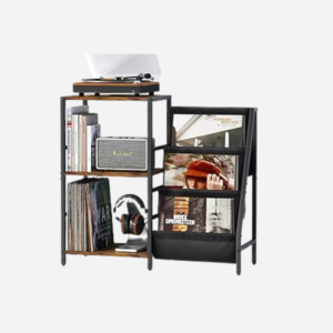 Vinyl Record and Guitar Stand Combo