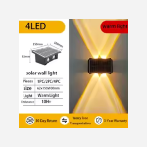 Solar Wall Lamp - Warm Light Waterproof