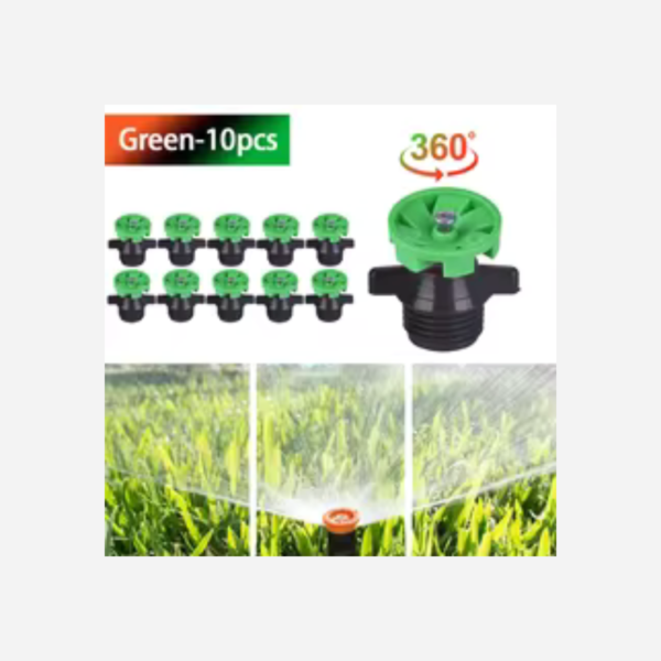 360-Degree Automatic Rotating Sprinkler Heads (10 pcs)