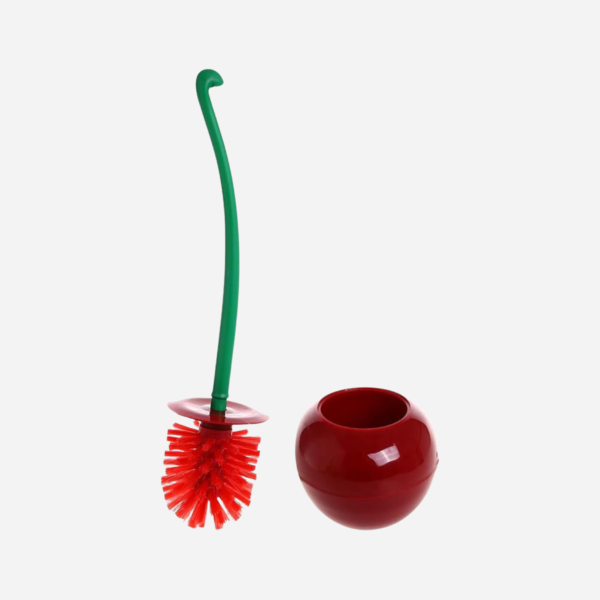 Cherry-Shaped Toilet Brush and Holder Set