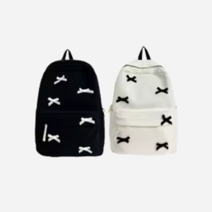 Y2K Girls Bowknot Corduroy Laptop Backpack